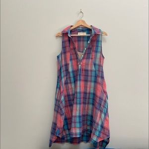 Anthropologie Plaid Sleeveless Swing Dress